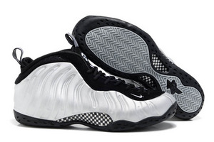 nike air foamposite one big size shoes with 14 and 15 - metallic silver and black