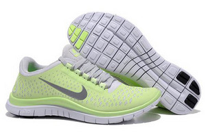 Nike Free 3.0 V4 Running Shoe Liquid Lime Reflective Silver White Womens