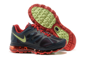 Mens Air Max 2012 Midnight Navy Gym Red Electric Green Shoes