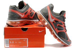 Womens Air Max 2012 Cool Grey Mango Shoes