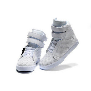 Supra TK Society White Perf Leather Skate Shoes