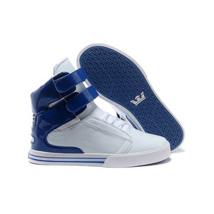 Supra TK Society White Blue Patent Leather Shoes