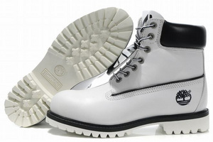 Timberland 6 Inch Premium Waterproof Boots White Black Mens