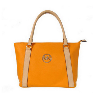 Michael Kors Perforated-Logo Large Orange Grab Bag