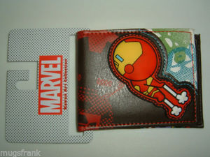 Kawaii Iron Man Black Bi-Fold Wallet