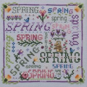 Just Nan Spring Typography Chart with Beads and Charm