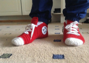 crochet converse slippers