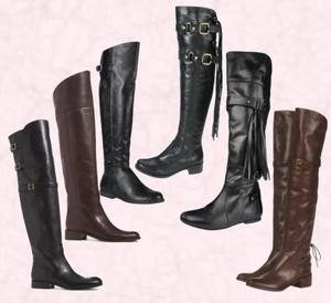 Over the knee leather boots