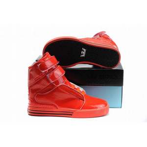 high top supra society all red for kids