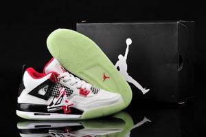 Nike Jordan 4 Inspired Colorways White/Varsity Red-Black (Women)