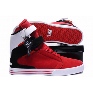 Supra Tk Society High Tops Red/White/Black Kid's