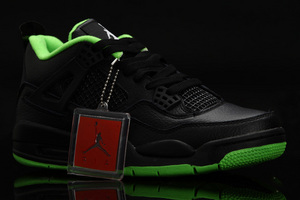 Nike Air Jordan IV Black Neon Green Collection Mens Shoes