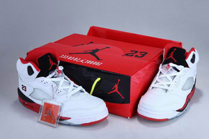 Nike Air Jordan V Fire Red Custom Mens Shoes