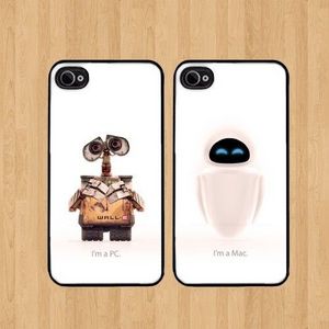 Eve and Wall-E for iPhone 4/4S Case Soft