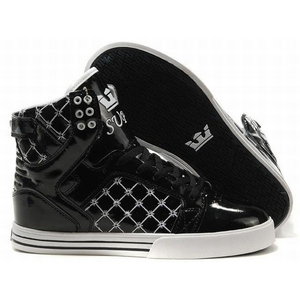 supra skytop high tops black white men skate sneakers