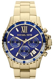 Часы Michael Kors Mid-Size Golden Stainless Steel Everest Chronograph Glitz Watch