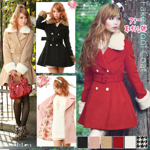 Beauty silhouette waist belt wool coat