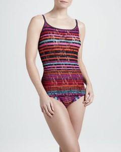 Licorice Striped Camisole & Cheeky Hipster Briefs