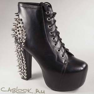 Ботильоны Jeffrey Campbell черные с шипами