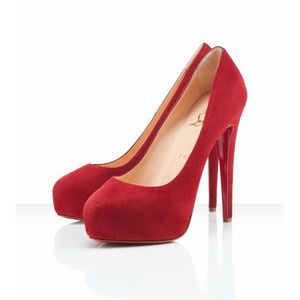 Christian Louboutin Miss Clichy 140mm Suede Pumps Red