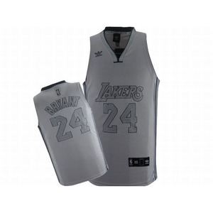 Laker Bryant Grey Adidas Jerseys #24