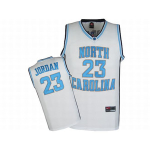 North Carolina Nike Jordan White Jerseys #23 Blue Numbers