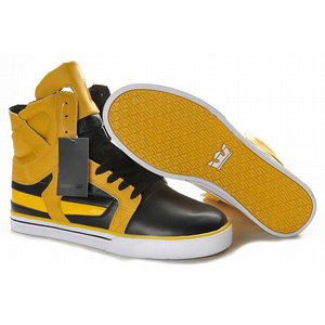 supra skytop ii high top yellow black men shoes