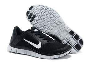 Nike Free 4.0 V3 Black White-Mens