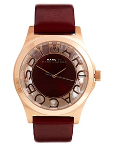 Marc By Marc Jacobs Henry Skeleton Burgundy Watch