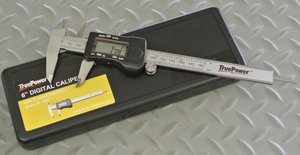 True Power 6"(150mm) Stainless Steel Digital Vernier Caliper with Inch Fractions/Decimal SAE/Metric Unit Display & Conversion