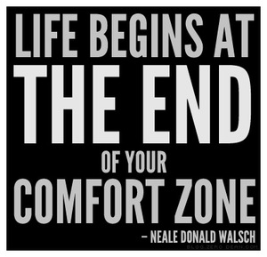 Постер Life begins at the end of your comfort zone