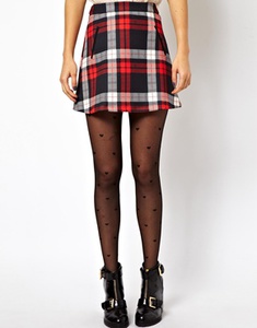 A-line skirt in tartan