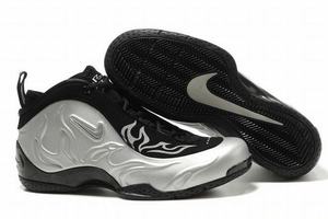 mens nike flightposite silver and black sneakers