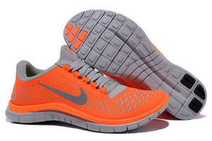 Nike Free 3.0 V4 Running Shoe Total Oragne Reflective Silver Womens