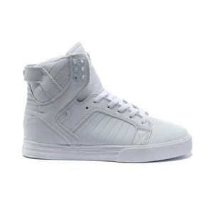 Supra Women Skytop All White Skate Shoe