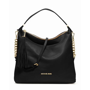 Black MICHAEL Michael Kors Large Weston Pebbled Shoulder Bag