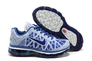 Mens Air Max 2011 Spray Point White Blue Shoes