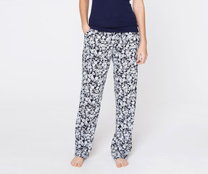 Contrasting floral print pants