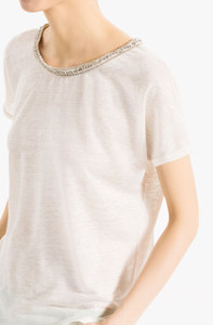 T-SHIRT WITH JEWEL NECK