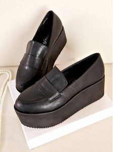 Chunky Sharp Toe Platform Flats