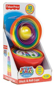 Fisher-Price Brilliant Basics Stack & Roll Cups