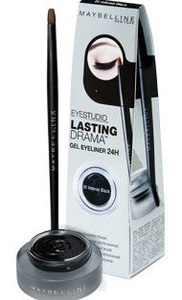 Гелевая подводка для глаз Maybelline EyeStudio Lasting Drama Gel Liner  черная