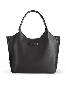 DKNY SAFFIANO LEATHER ZIP TOTE