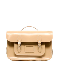 бежевый портфель Cambridge Satchel