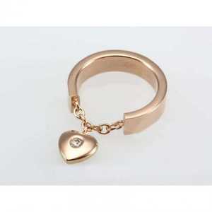 cartier heart charm ring in rose gold plated