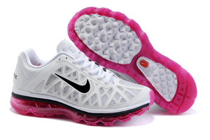 Nike Ladies Air Max 2011 Sport Sneakers White Black Bright Cerise