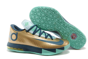 Navy Blue/Teal/Gold KD VI 54 Points Nike Sneaker for Men