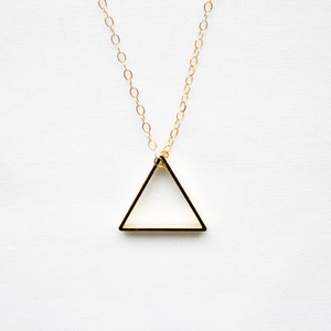 Small Gold Triangle Necklace