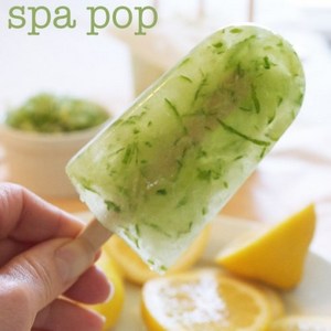 Lemonade Cucumber Spa Pops