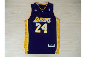 Adidas Los Angeles Lakers 24 Kobe Bryant Revolution 30 Swingman Road(Purple) Jersey